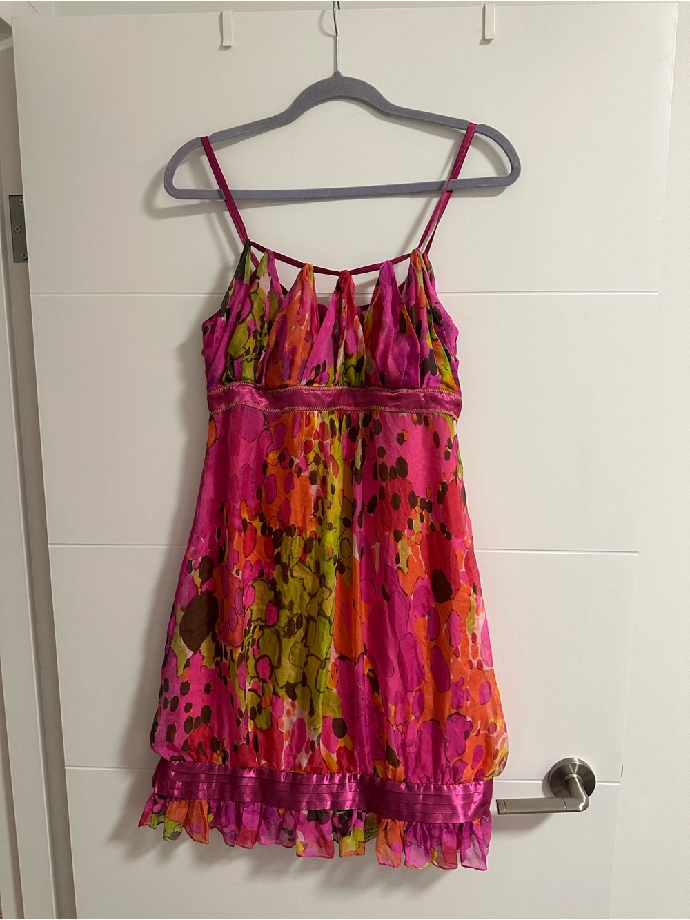 Sue Wong Y2K Silk Floral Mini Dress